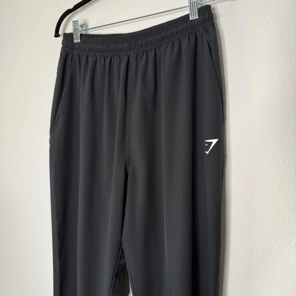 Gymshark Black Lightweight Joggers Recycled Polyester Stretch Athletic Size M